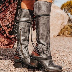 Freebird Coal Tall Boots Size 8